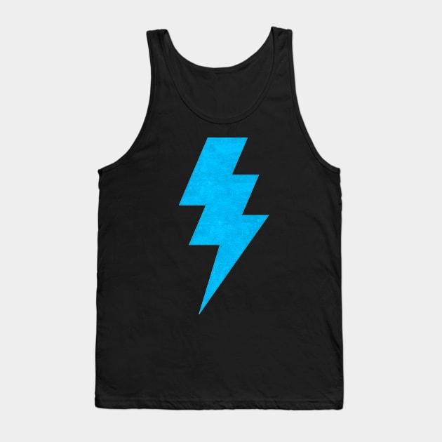 Lightning Bolt Blue Tank Top by Vin Zzep